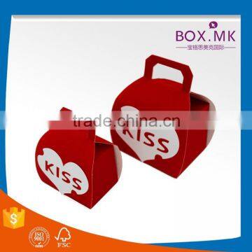 Cheap Good Quality Hot Sell New Design Red Handle Paper Box For Wedding