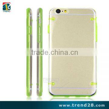  china four point design clear pc+tpu hybrid case for iphone 6 plus