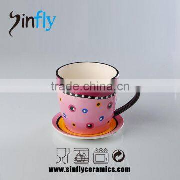 Hot Selling Glaze Tea Coffee Cup and Saucer Wholesale photo-3