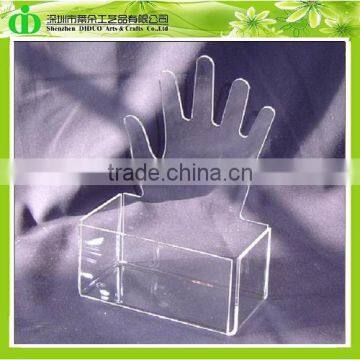 DDJ-0076 ISO9001 Chinese Manufacture Sells Customized Give Me Five Acrylic Jewelry Display Box