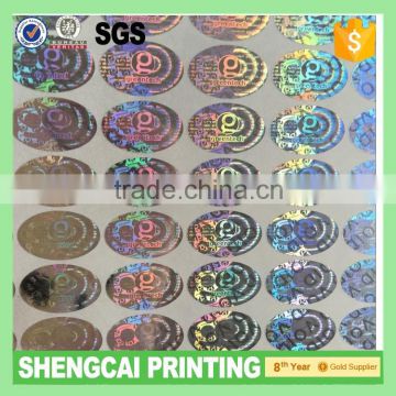 3D Laser Rainbow Effect VOID Custom Hologram Sticker