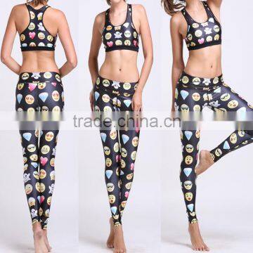 Tooqiz OEM polyester/spandex custom made sex yoga tights yoga bra