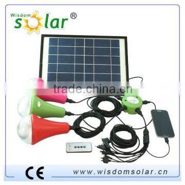 12W solar panel with 3 bulbs high brightness solar lamp(JR-SL988A)