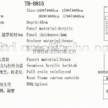 Hot Sale to America Small Swimming Pool, Sex Toy Massage Bathtub photo-2