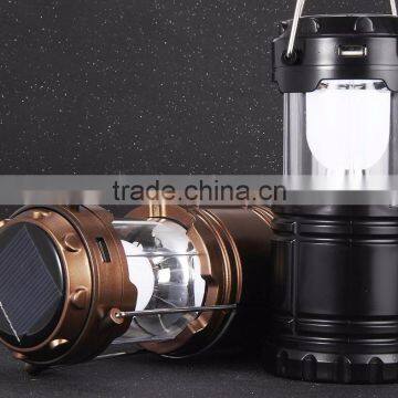 High Quality 6 LED Hand Lamp Rechargable Collapsible Solar Camping Lantern Tent Lights for Outdoor Lighting photo-2