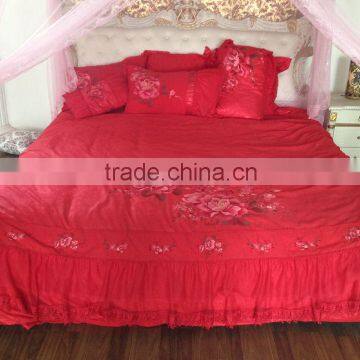 2014 newest 100% cotton 4pcsChinese wedding bedding set 100% sexy wedding bed sheet