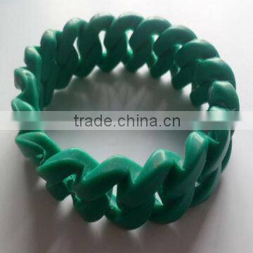 2013 green Bracelet bangles silicone body jewelry(factory price)