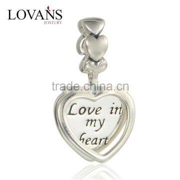 Love In My Heart Silver Heart Pendant