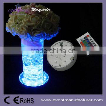 3AA battery operated 4inch round colorful LED light base