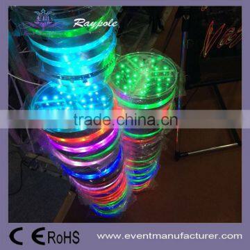 Wedding Decor 20cm Round Rgb Under Glass Bottle Vase Table Centerpiece Base Light With Remote Controlled photo-5