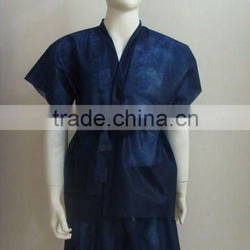 Blue disposable non-woven good quality bathrobe