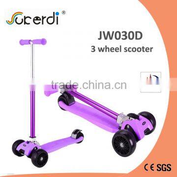 CE EN71 3 big wheels kids foot pedal kick foldable 120mm mini maxi china portable scooter