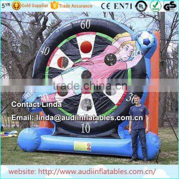 Inflatable soccer darts game