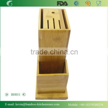 BH011 New design bamboo knife holder fashion kitchen knife holder wooden eco-friendly knife holder set