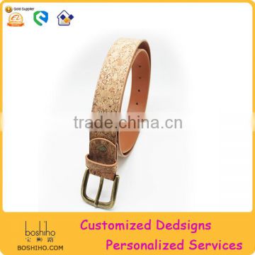 BOSHIHO 2016 new fashion belt with eco friendly cork fabric