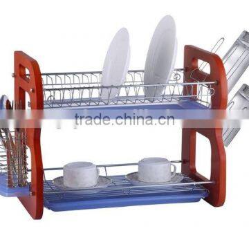 2 tier woodern dish rack