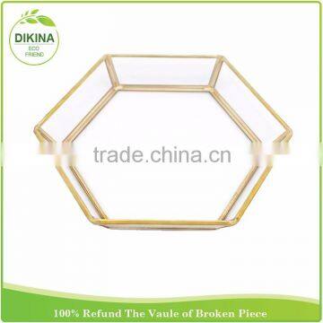 Newest Round + Square +oval + Hexagon + Heart Many Shapes for Clearly Decorative Metal Storage Serving Rectangle Mirror Trays photo-6