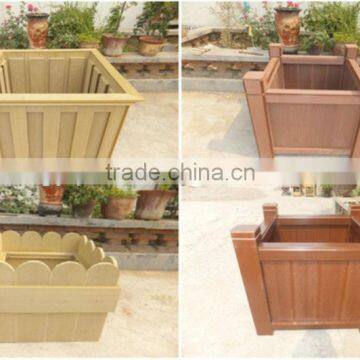 wpc design flower pot with good weather resistant