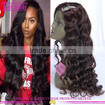 New products left side u part wigs 100% indian remy u part wig for black women