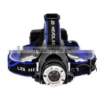 10W xml t6 led aluminum rechargeable high power zoom headlamp for camping walking fishing