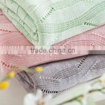 High Quality Super Soft Bamboo Fiber Knitted Blanket / Throw Blanket photo-5