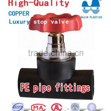 PE Pipe Fittings PE Plastic Stop Valve