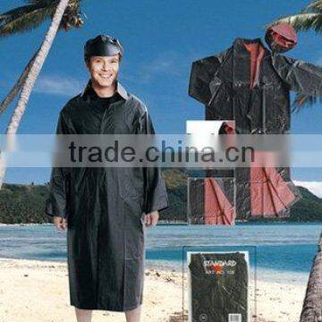 ART.108 Pvc Black Raincoat