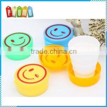 Customized plastic retractable folding cup