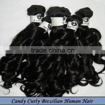 Candy Curly Brazilian Human Hair Extension- Natural Cury Hair Weft