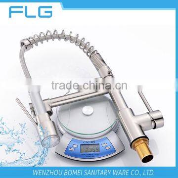 Fashion Design Nickel Brush UPC Pull Down Kitchen Sink Faucet Mixer Tap FLG2087A photo-5