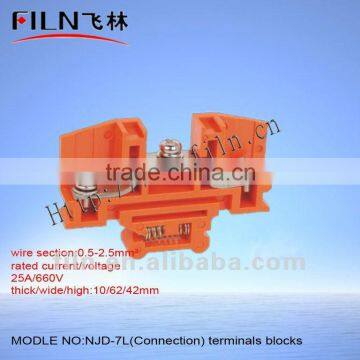 NJD-7L plastic electrical screw terminal block