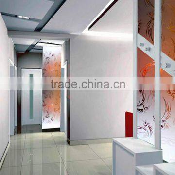 deep acid etched pattern glass for sliding door glass