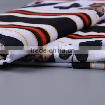 New Fashion Women Dress Lycra Fabric Digital Printting Polyester Scuba Fabric