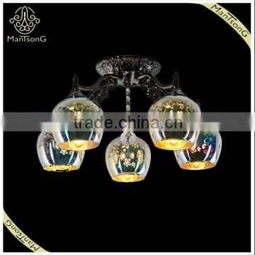 Hot Sale Pearl Black Base Ceiling Lamp Crystal Hanging for Home Decorative