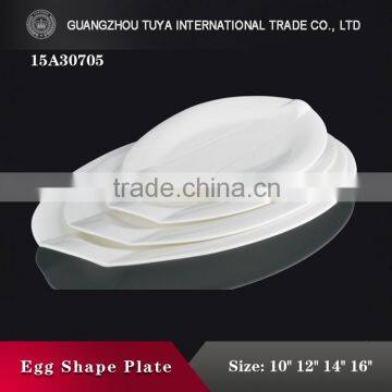 Factory wholesale price porcelain oval plate ceramic fish plate