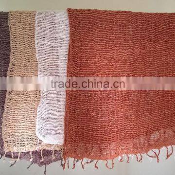4 Genuine Naturally Dyed Colour Handmade Handcraft Weaving Scarfs & Shawls From Thailand photo-2