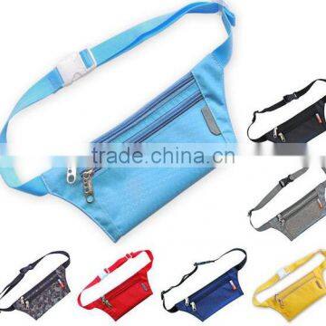 bright color 600D polyester easy carry waist wallet