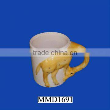 Ceramic Coffee Mug with a Giraffe pottery cup