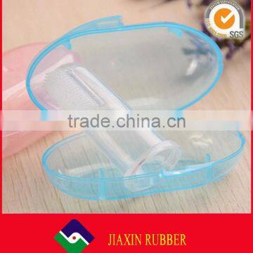 Food Grade Soft Silicone Baby Finger Tongue Cleaner Toothbrush Massager for Baby Kids Oral Health photo-5