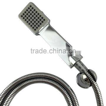 CE/ACS certificate plastic swivel shower head with stainles s steel hose