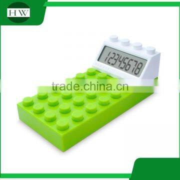Wholesale Promotion Custom Building Block Portable Plastic Square Scientific Counter Calculator photo-2