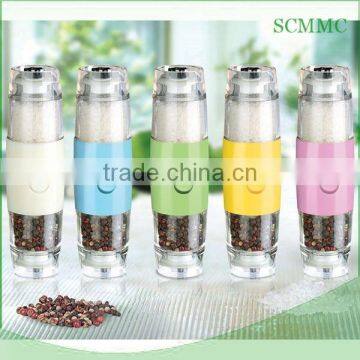 Electric 2 in 1 Plastic Salt and Pepper Mill
