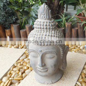 light weight fiberstone buddha head for home decor