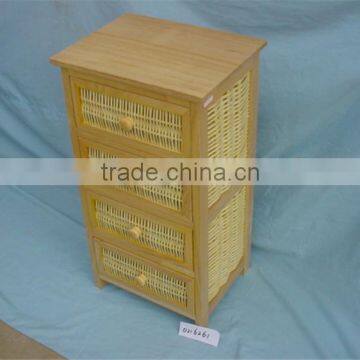 French Bedroom Commodes Style White Wicker Chest of Drawers