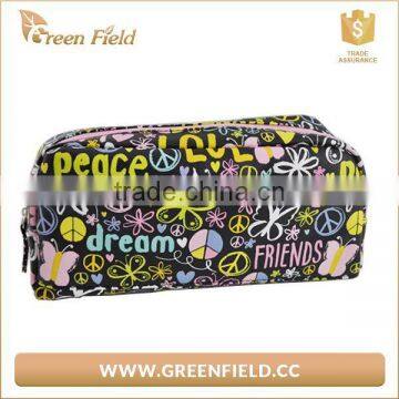 Recyclable leather pencil bag with cute printing