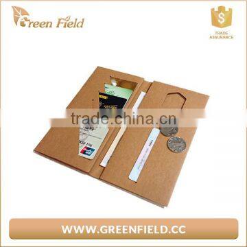 Durable Eco-friendly Washable Long Flat Kraft Paper Purse Wallets photo-4
