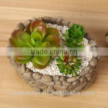 Imitation stone resin small garden flower pot