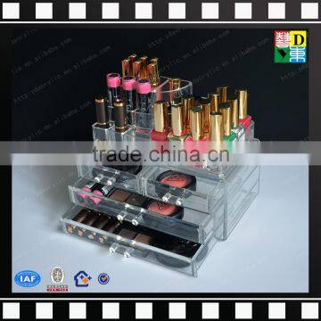 Multiple PMMA draws organizer acrylic makeup cosmetic organizer with dividers from shenzhen yidong