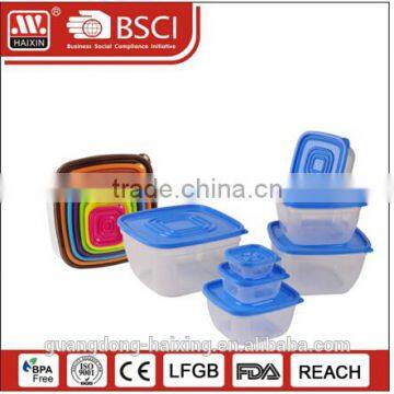 High quality take-out food container compartment 7pcs rainbow colors