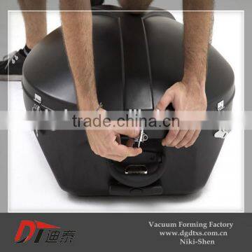 Unique design of oval ABS for plastic suitcase ormi and OEM Package